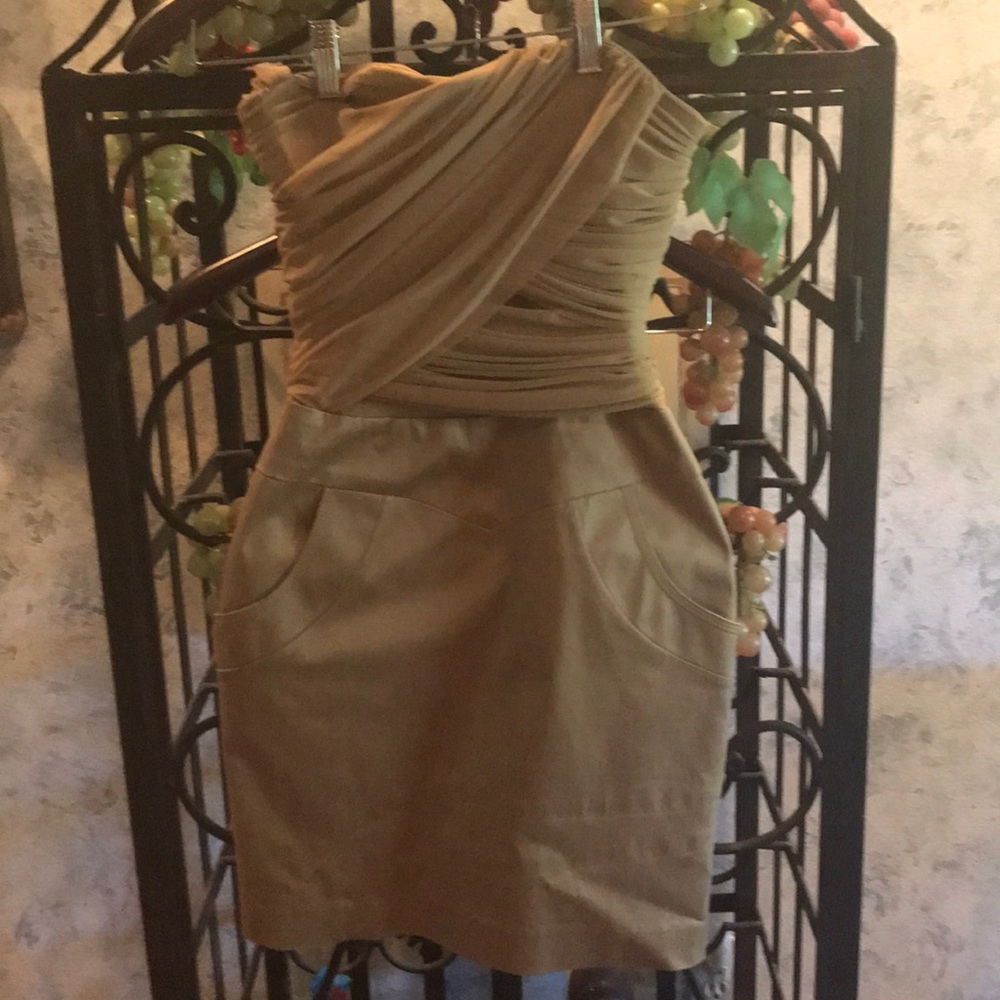 Bebe Beige Dress. Size 2.
